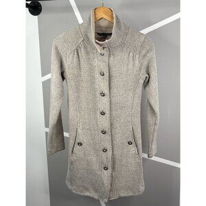 Kuhl Savina Sweater Coat Jacket Alfpaca Fleece Lined Women’s Small Beige